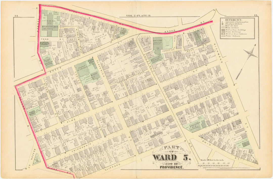 Providence, Rhode Island, Vol. 2, 1875 Plate B