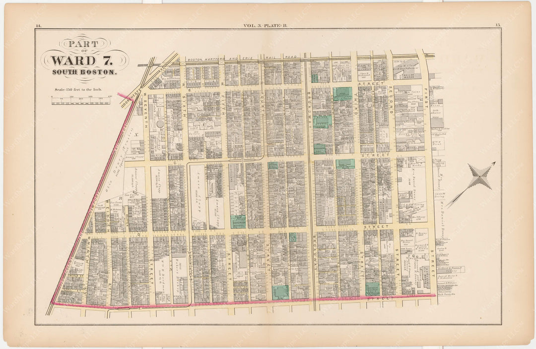 South Boston, Massachusetts 1874 Plate B