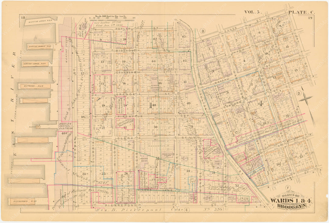 Brooklyn, New York 1880 Vol. 5: Plate C