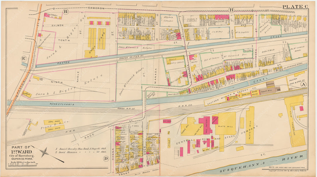 Harrisburg, Pennsylvania 1901 Plate C