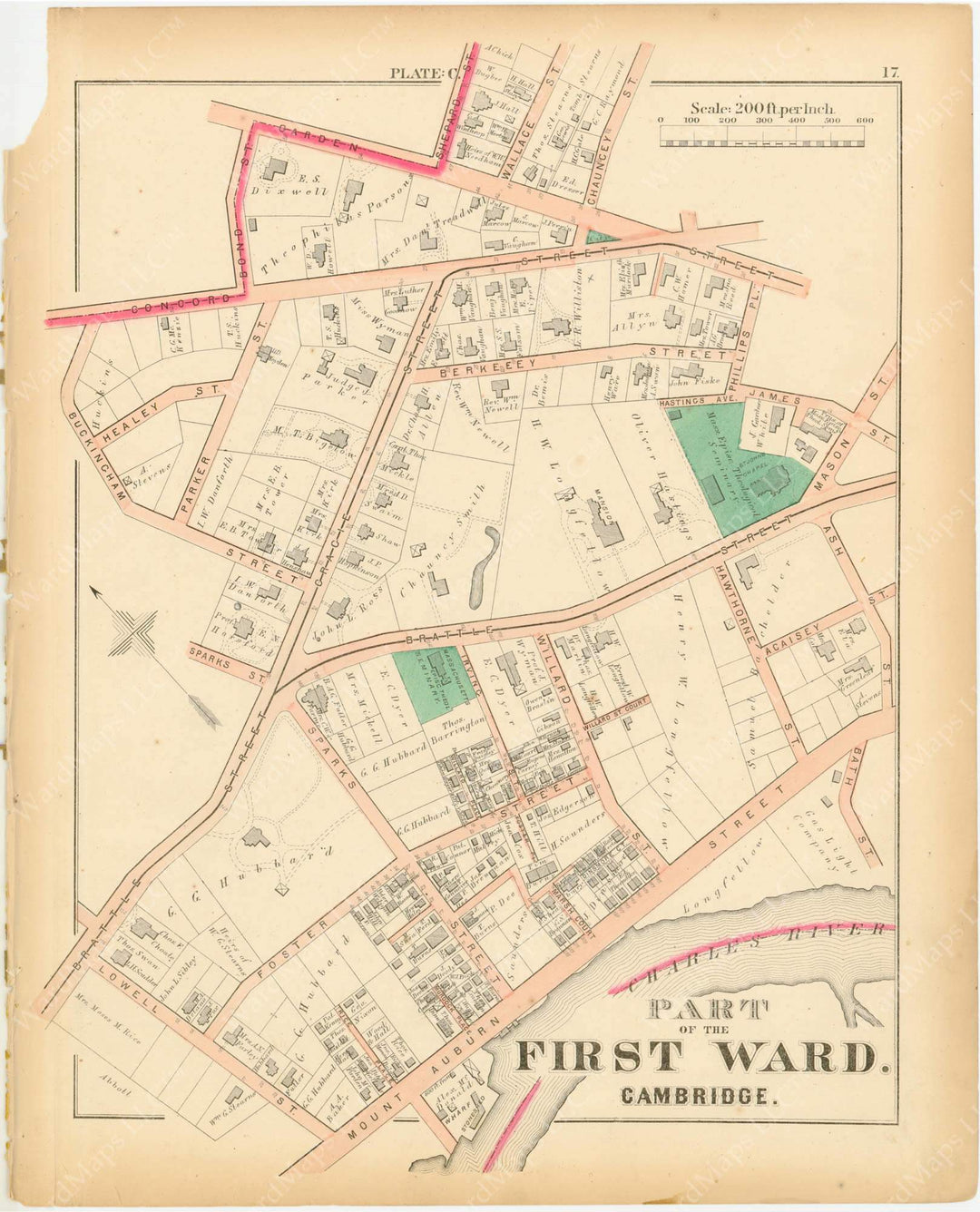 Cambridge, Massachusetts 1873 Plate C