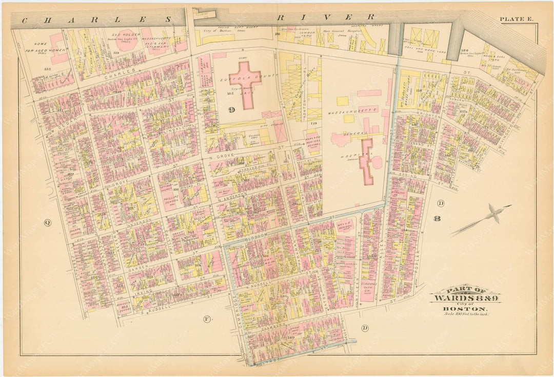 Boston, Massachusetts 1883 Plate E