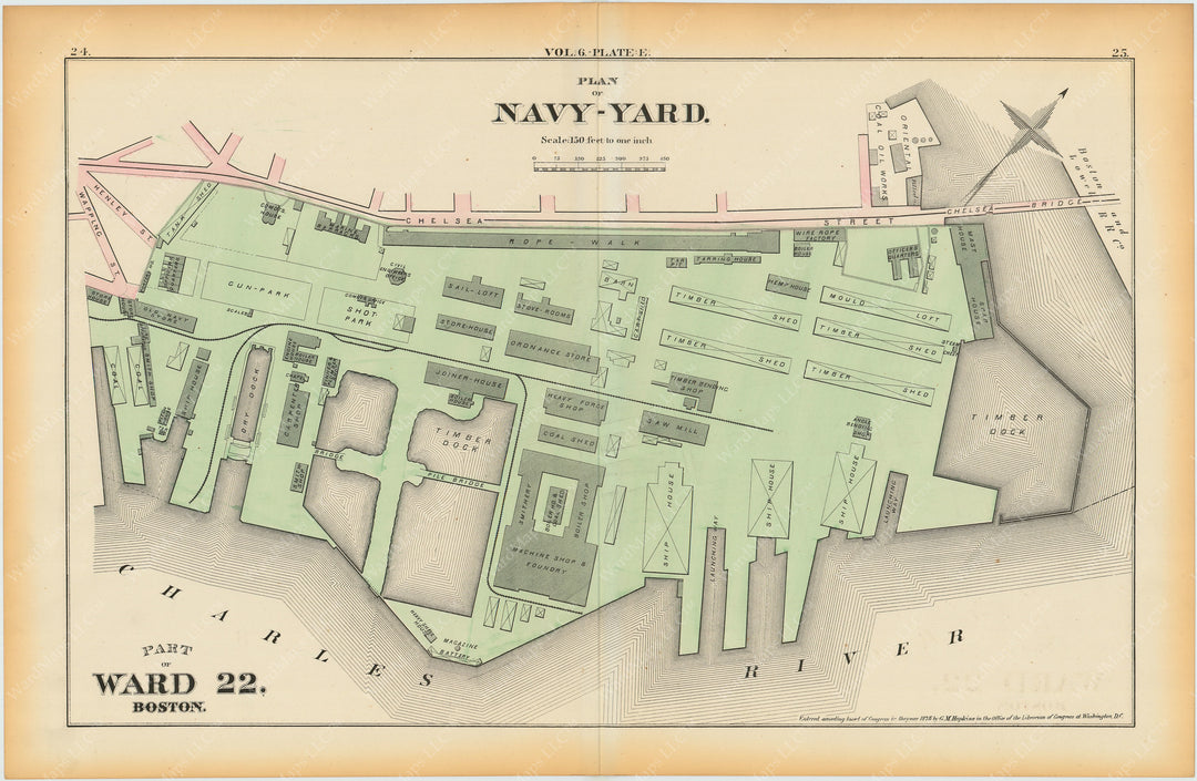 Charlestown, Massachusetts 1875 Plate E