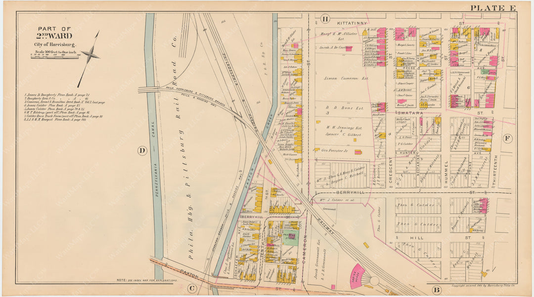 Harrisburg, Pennsylvania 1901 Plate E