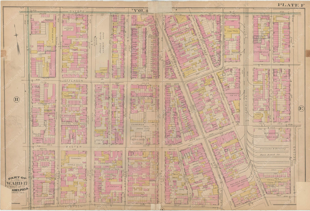 Philadelphia, Pennsylvania 1886 Plate F