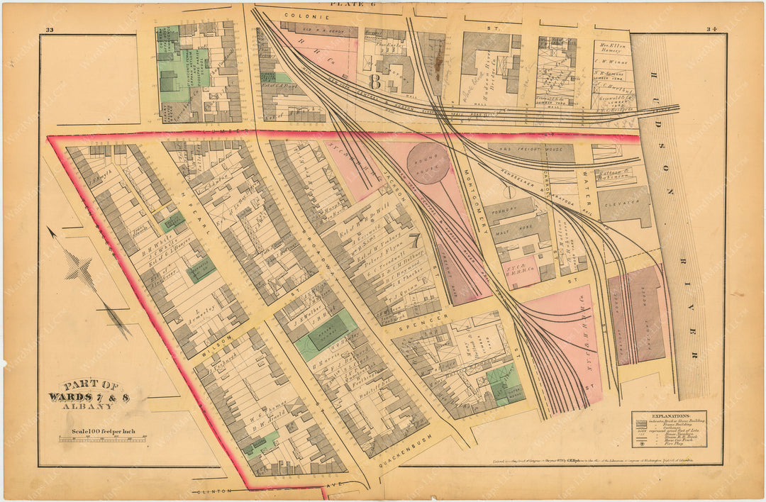 Albany, New York 1876 Plate G