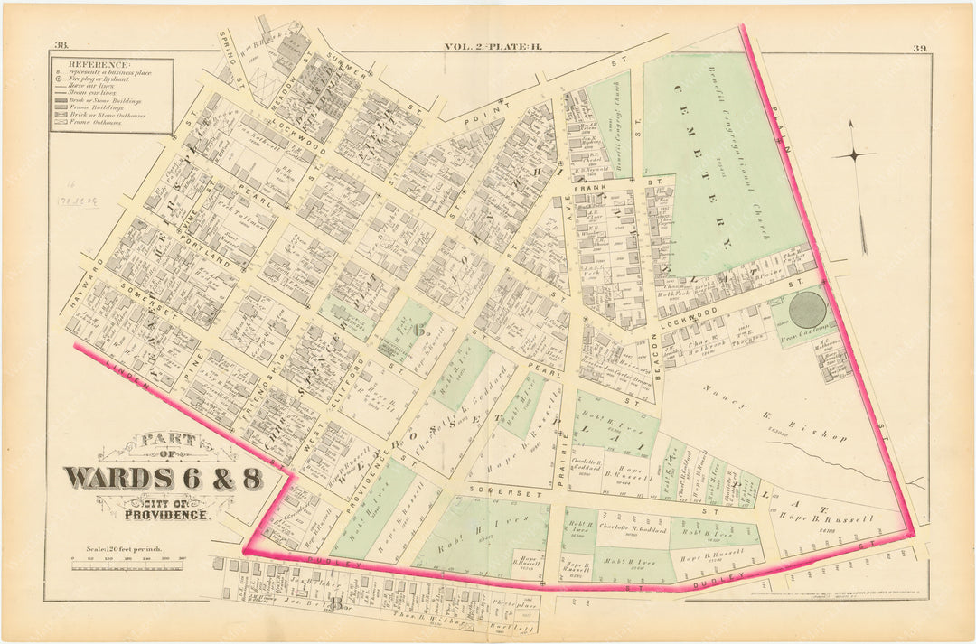 Providence, Rhode Island, Vol. 2, 1875 Plate H