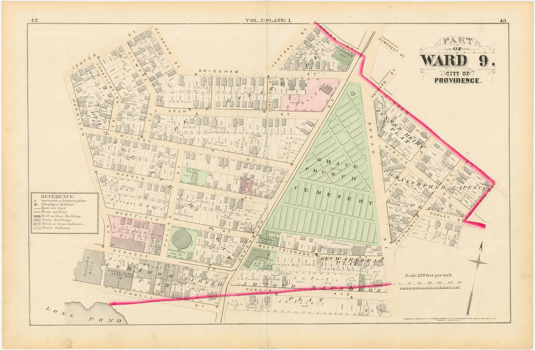 Providence, Rhode Island, Vol. 2, 1875 Plate I