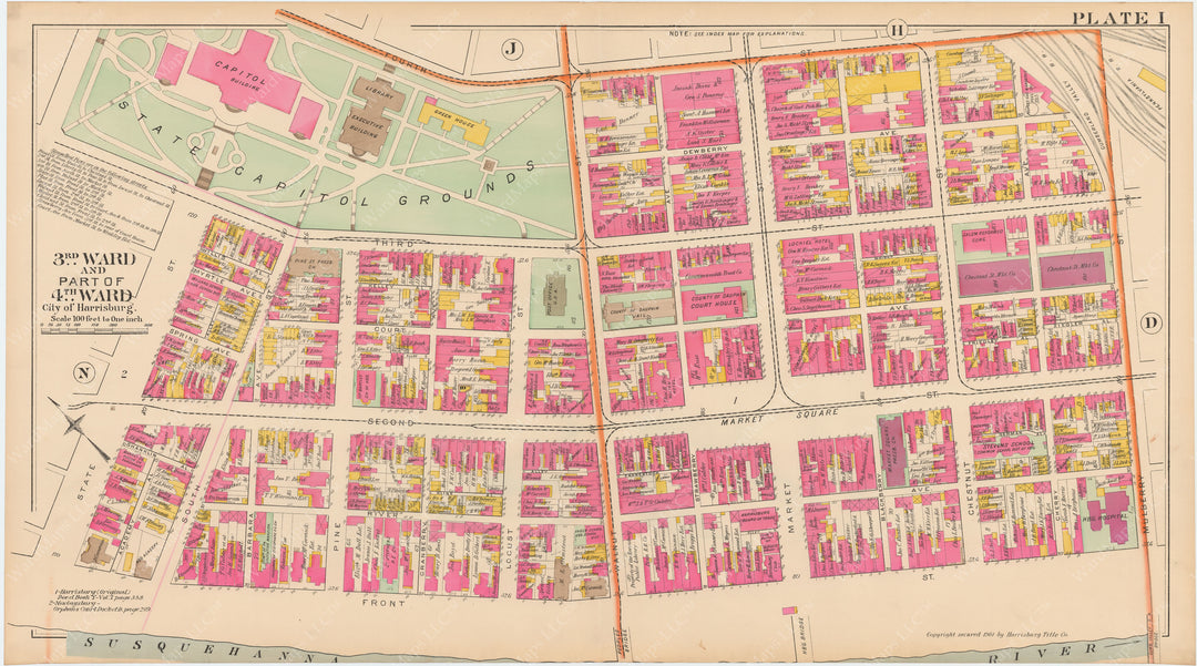 Harrisburg, Pennsylvania 1901 Plate I