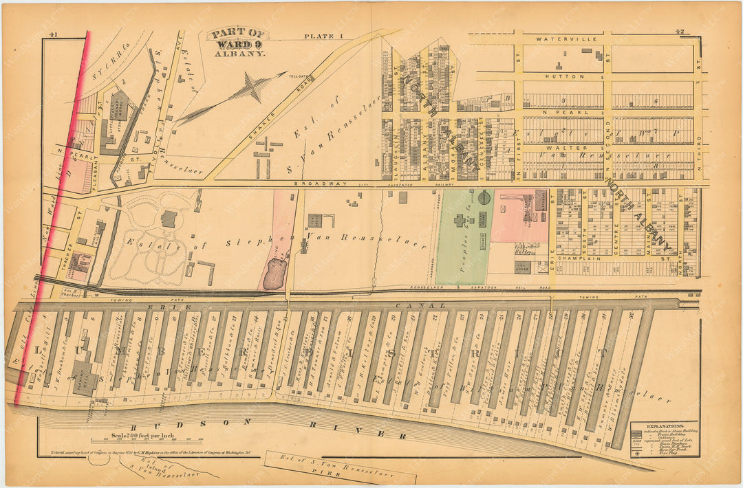 Albany, New York 1876 Plate I