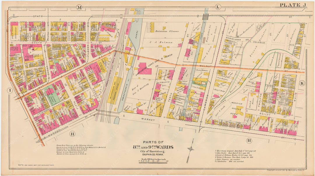 Harrisburg, Pennsylvania 1901 Plate J