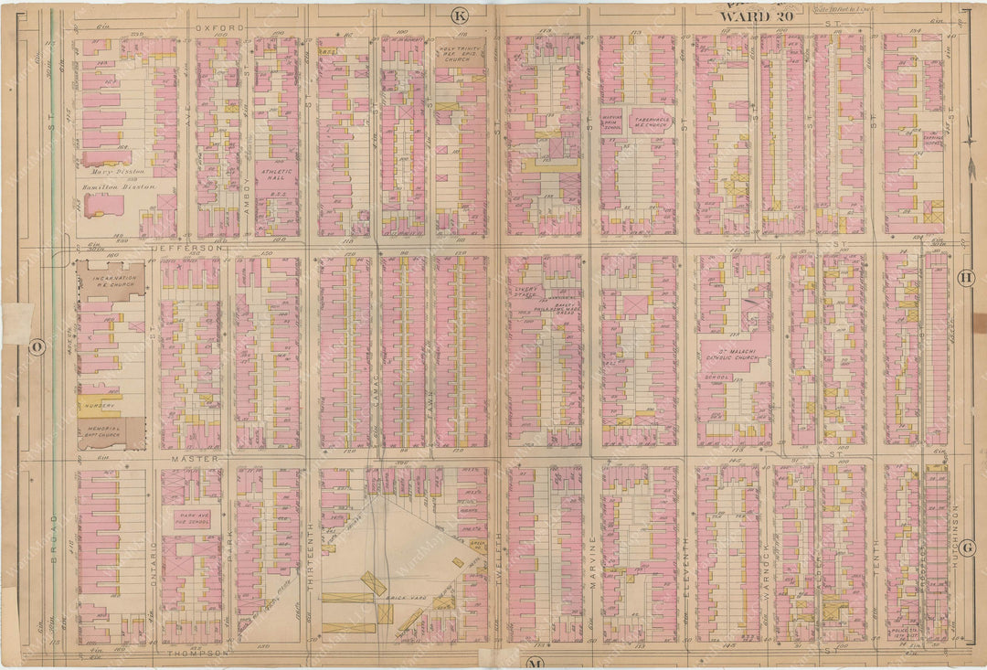 Philadelphia, Pennsylvania 1886 Plate L