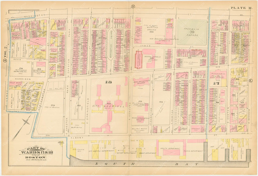 Boston, Massachusetts 1883 Plate M