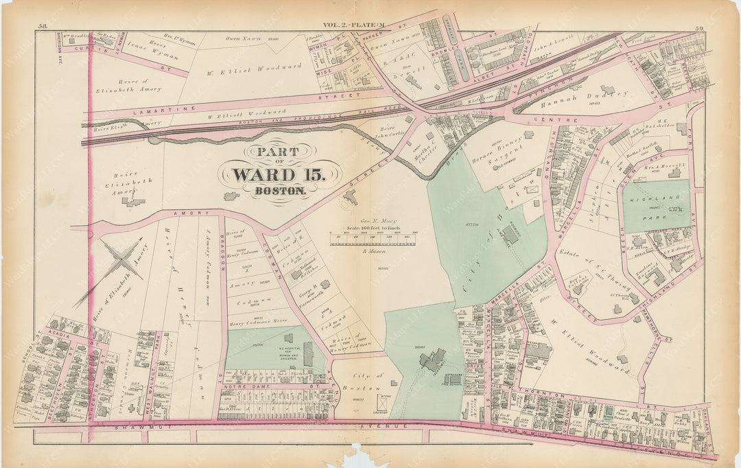 Boston, Massachusetts 1873 Plate M