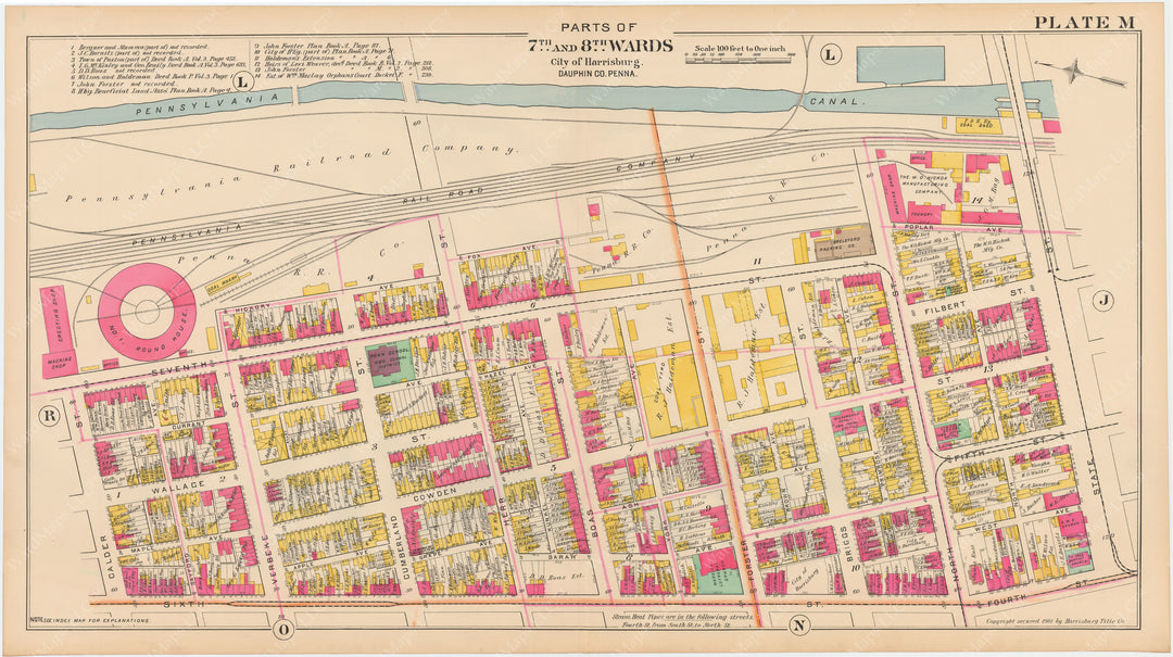 Harrisburg, Pennsylvania 1901 Plate M