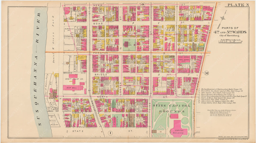 Harrisburg, Pennsylvania 1901 Plate N