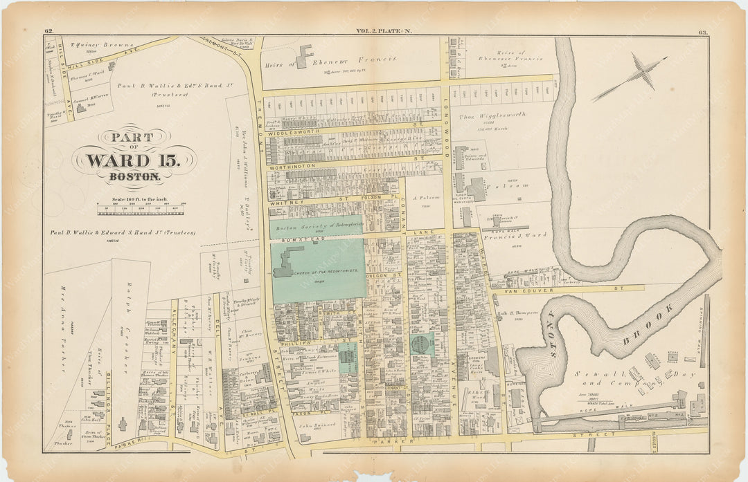 Boston, Massachusetts 1873 Plate N
