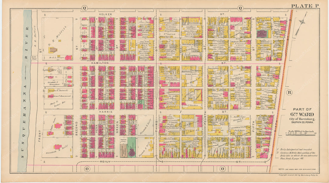 Harrisburg, Pennsylvania 1901 Plate P