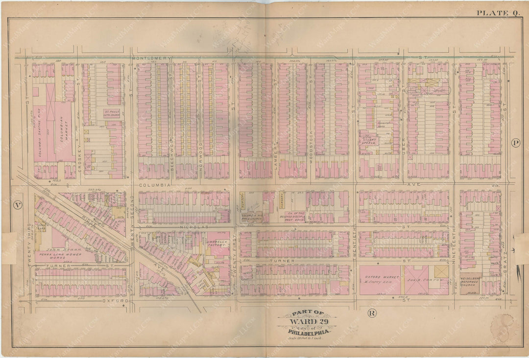 Philadelphia, Pennsylvania 1886 Plate Q