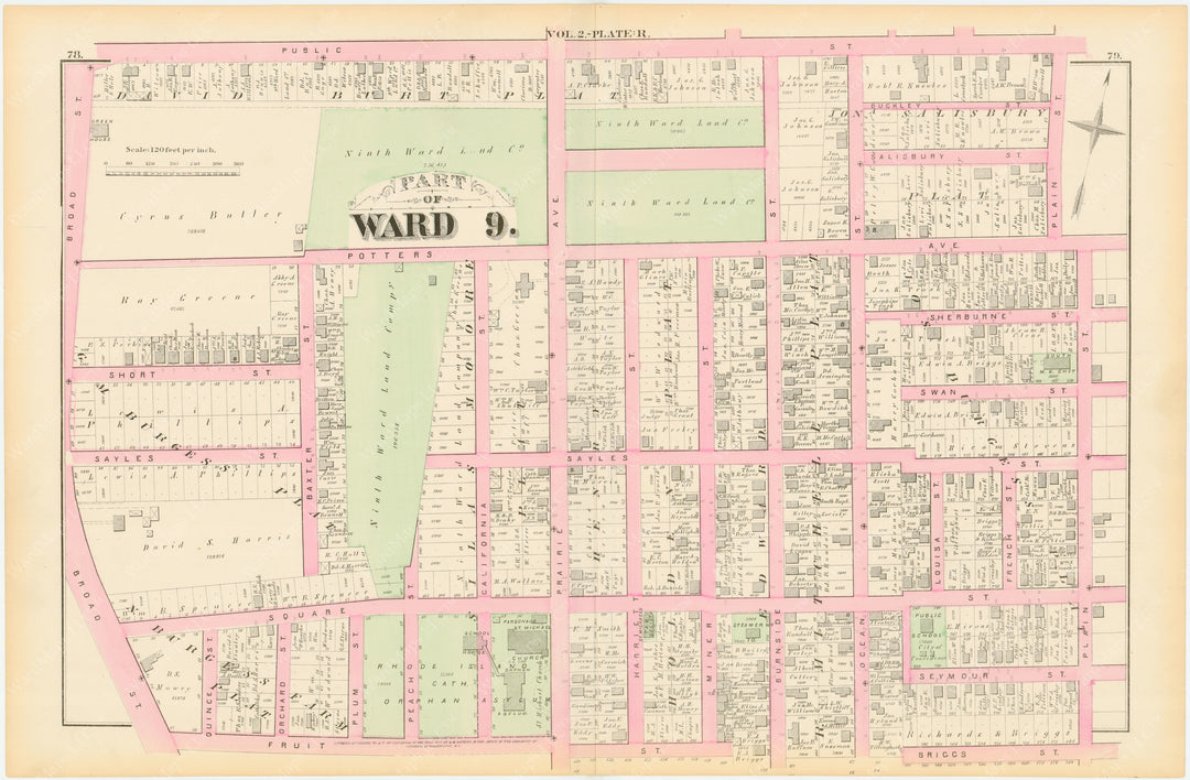 Providence, Rhode Island, Vol. 2, 1875 Plate R