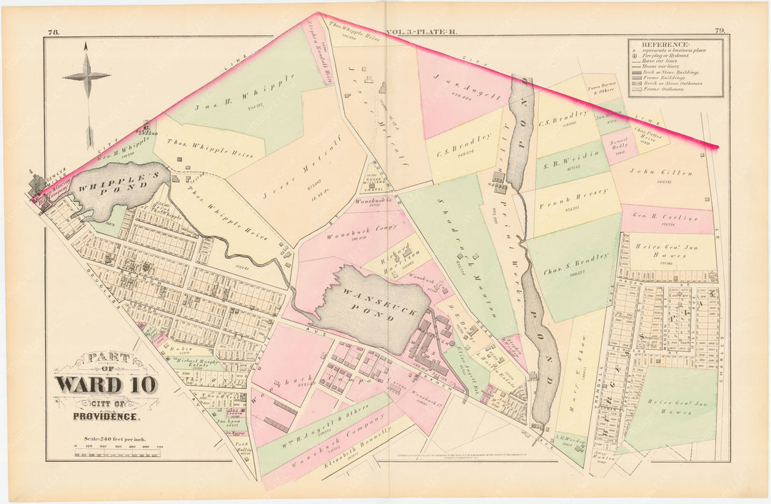 Providence, Rhode Island, Vol. 3, 1875 Plate R