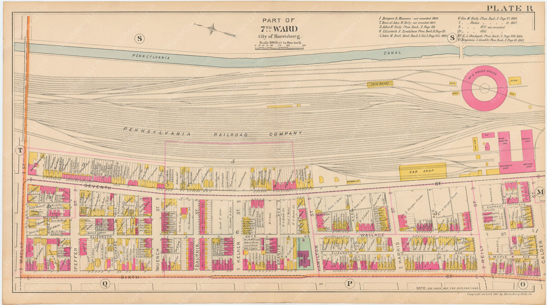 Harrisburg, Pennsylvania 1901 Plate R