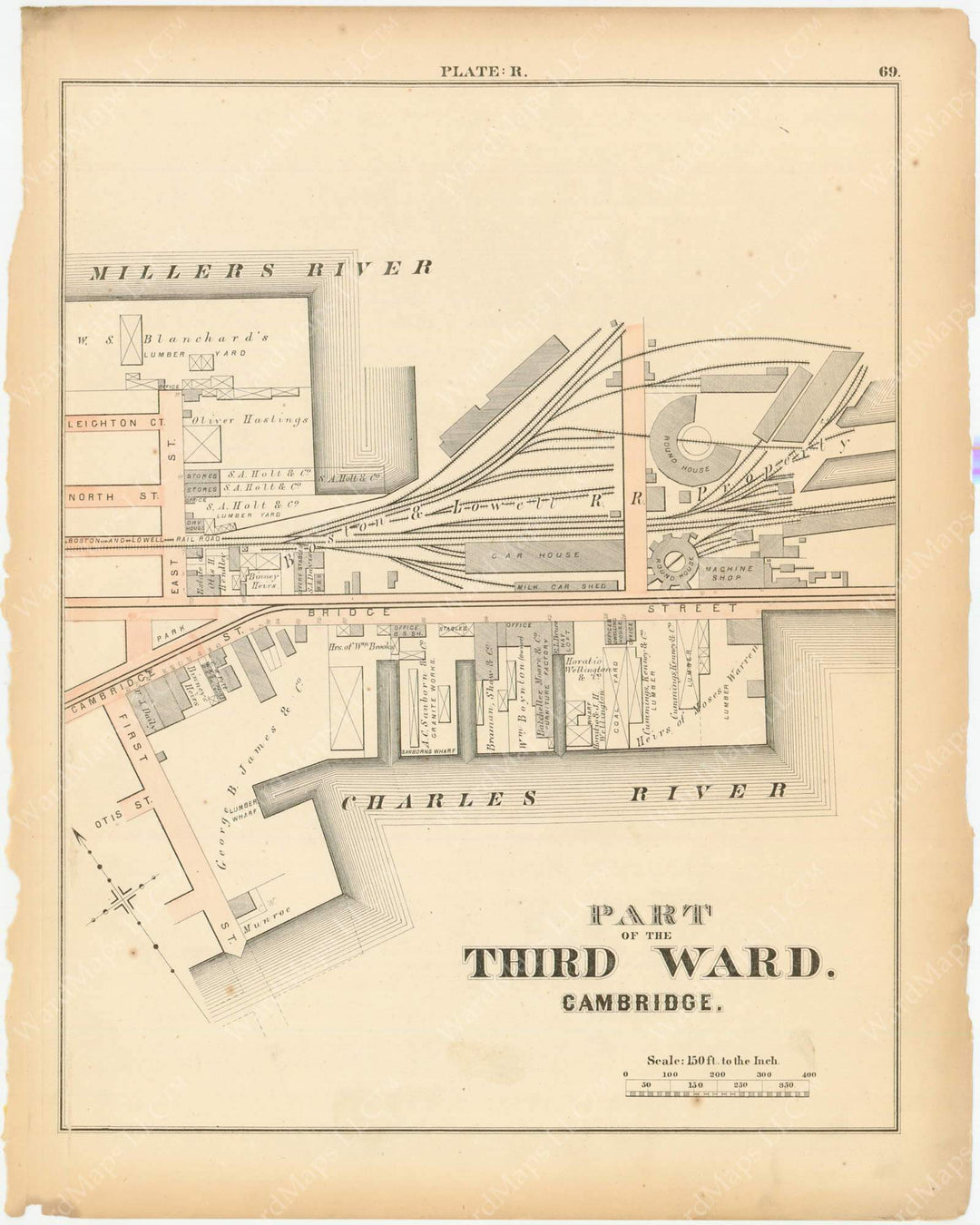 Cambridge, Massachusetts 1873 Plate R