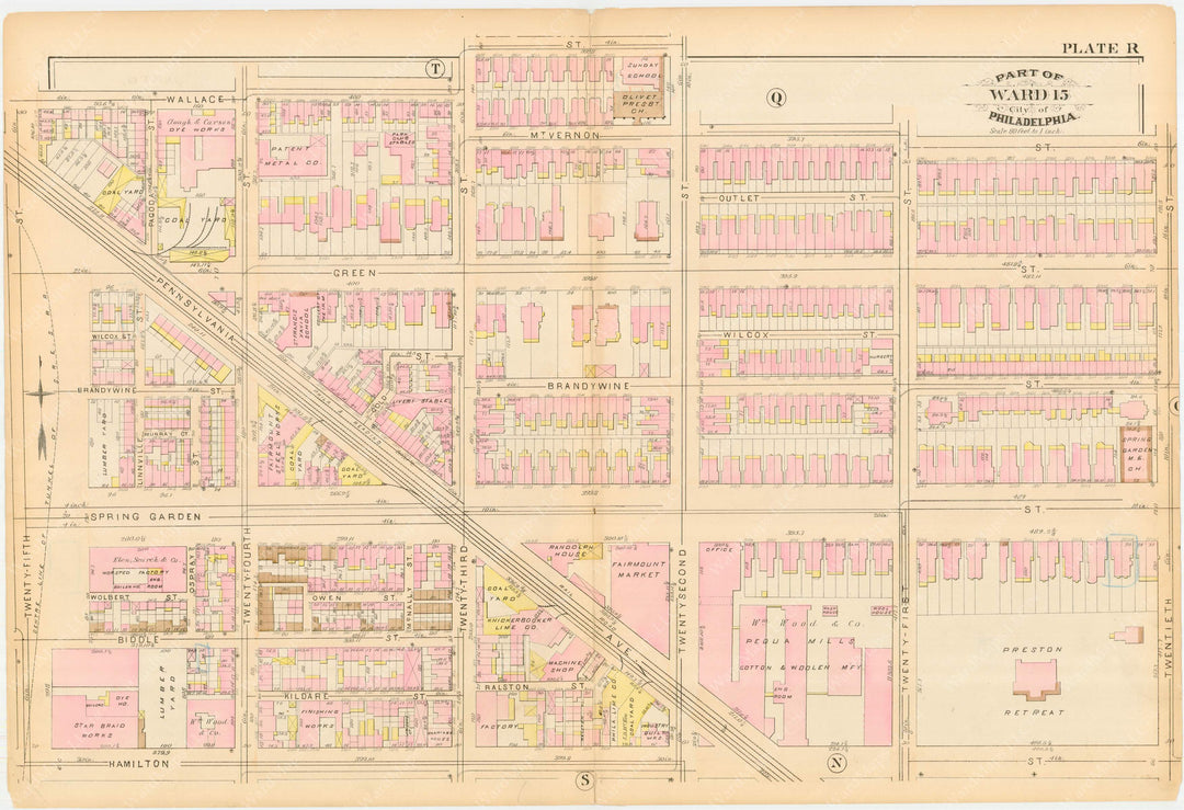 Philadelphia, Pennsylvania 1886 Plate R