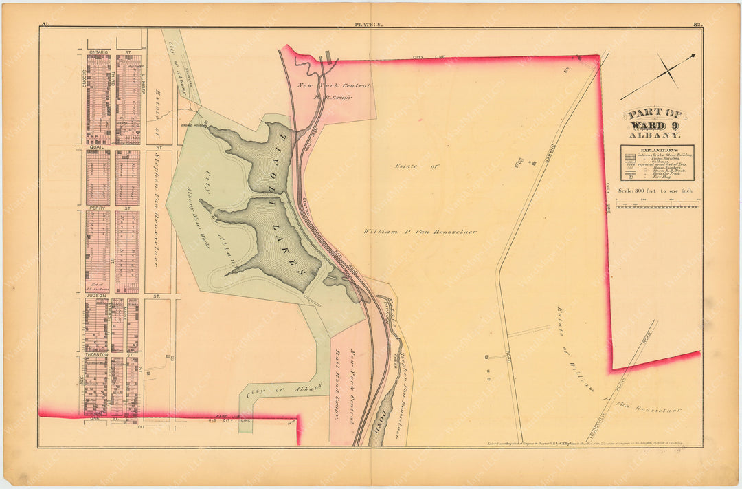 Albany, New York 1876 Plate S