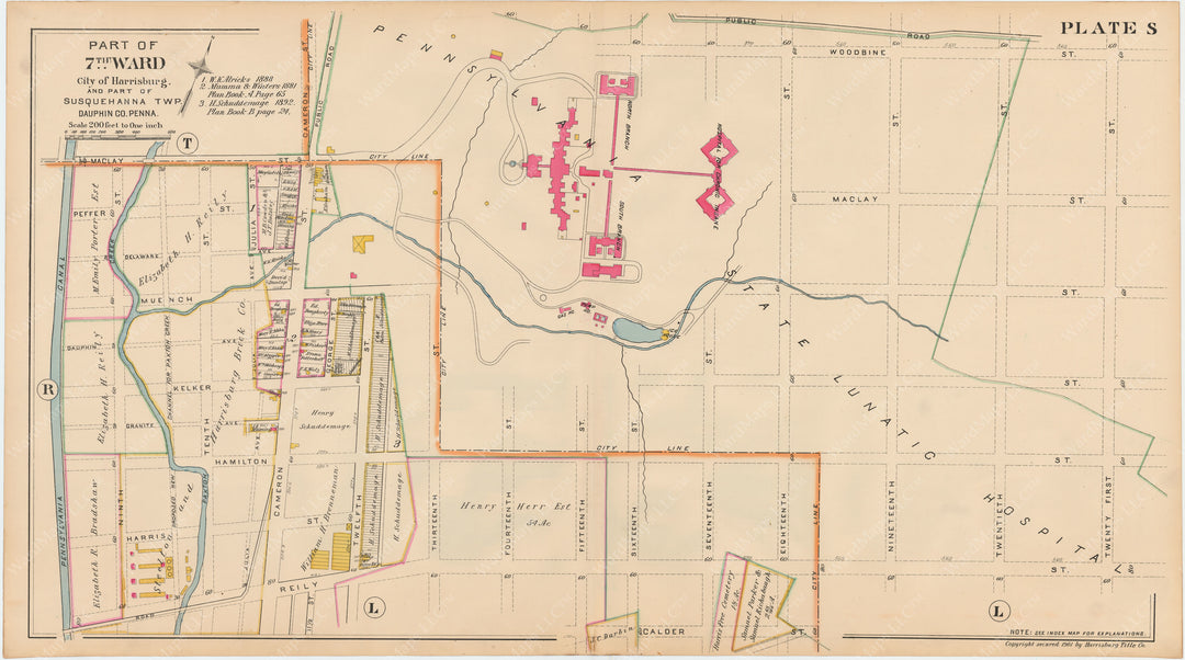 Harrisburg, Pennsylvania 1901 Plate S