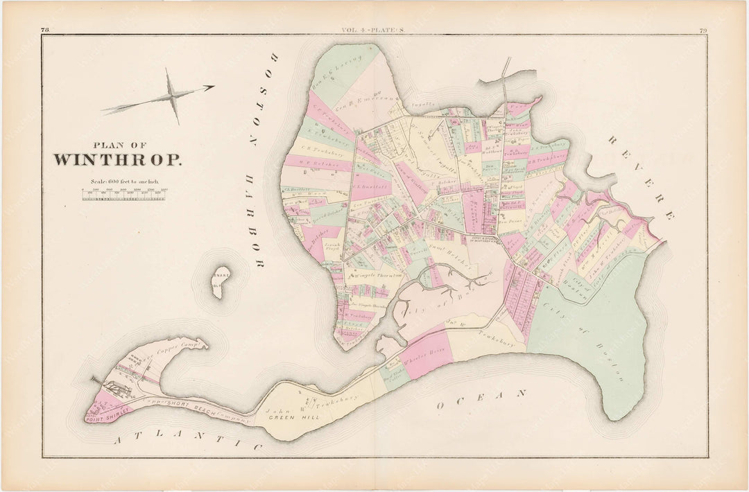 Suffolk County, Massachusetts Vol. 4 1874 Plate S: Winthrop