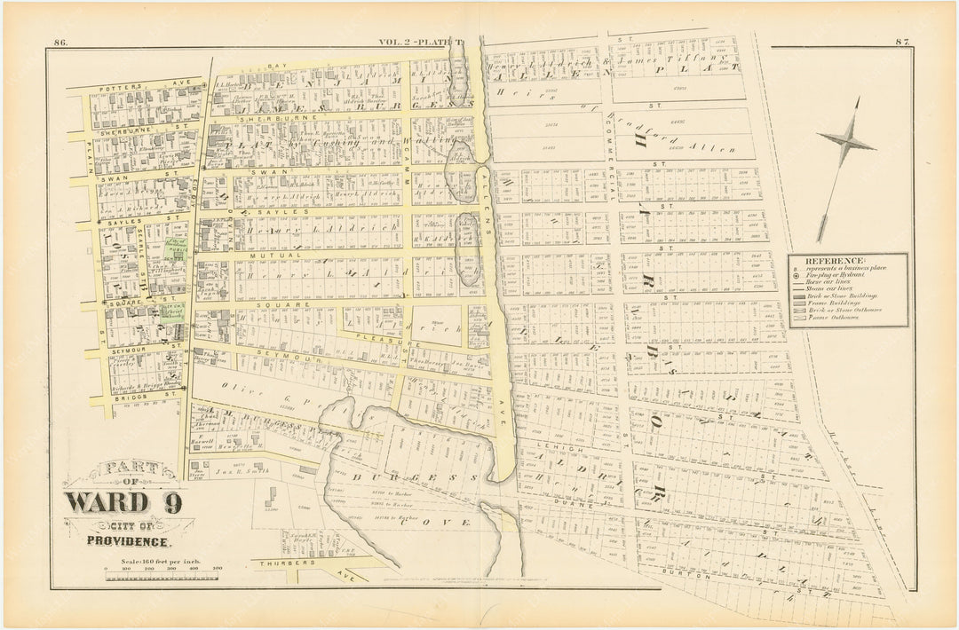 Providence, Rhode Island, Vol. 2, 1875 Plate T