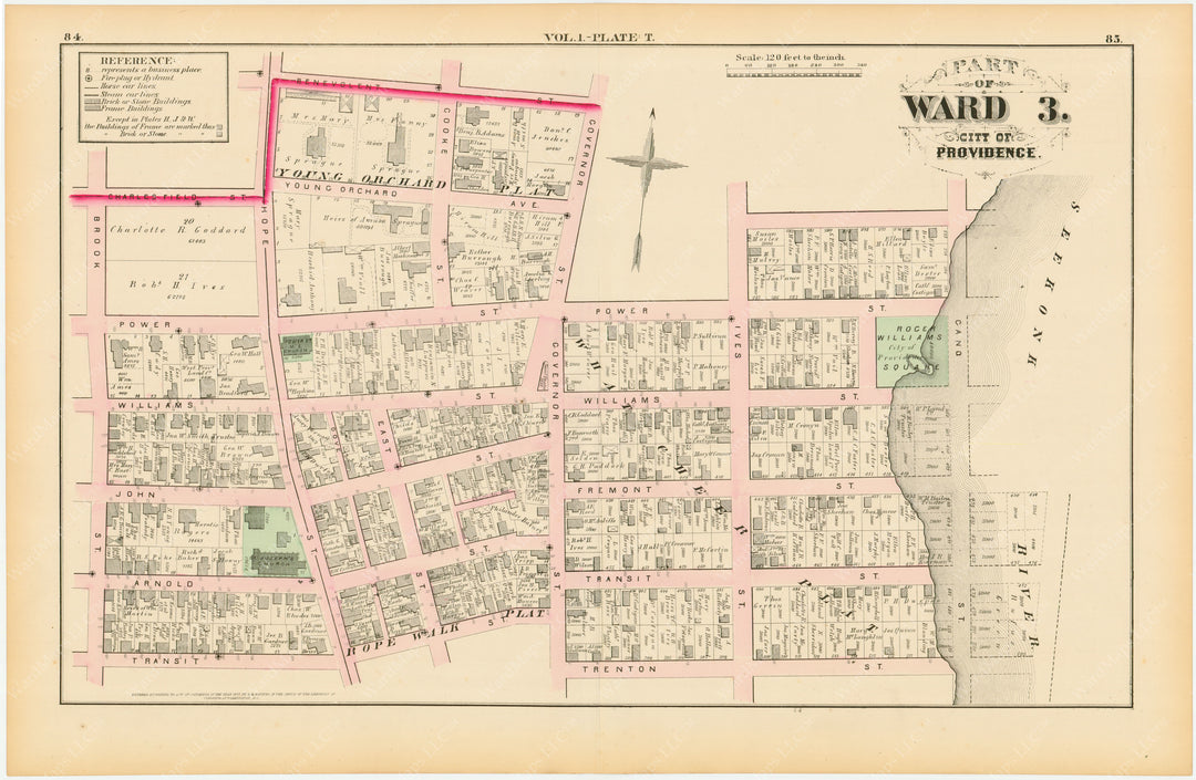 Providence, Rhode Island, Vol. 1, 1875 Plate T