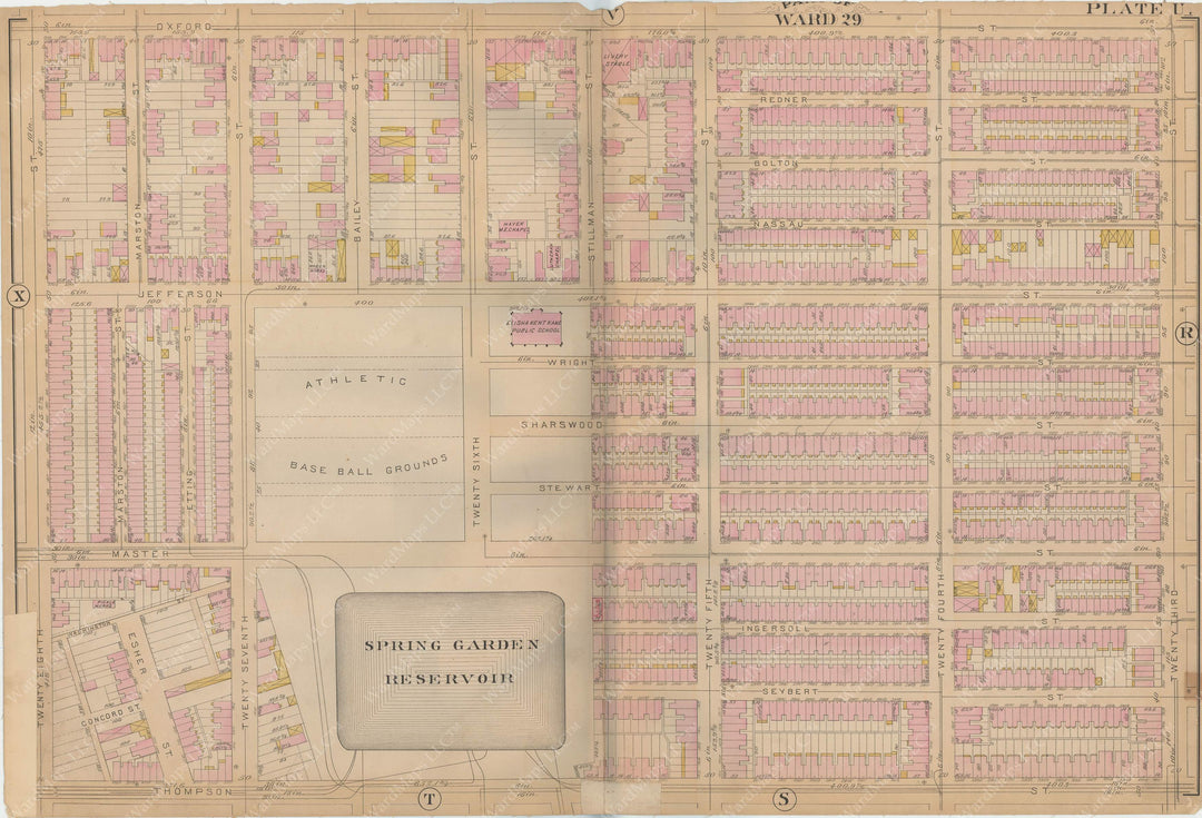 Philadelphia, Pennsylvania 1886 Plate U