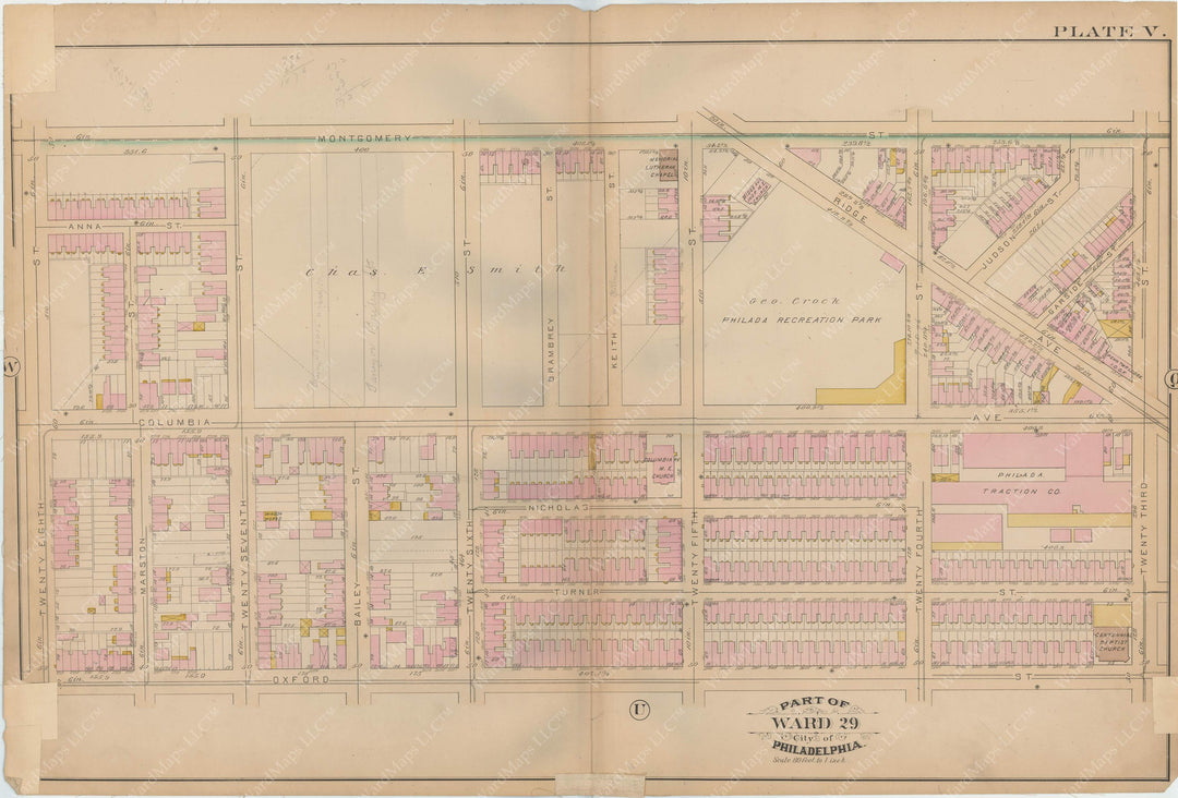 Philadelphia, Pennsylvania 1886 Plate V