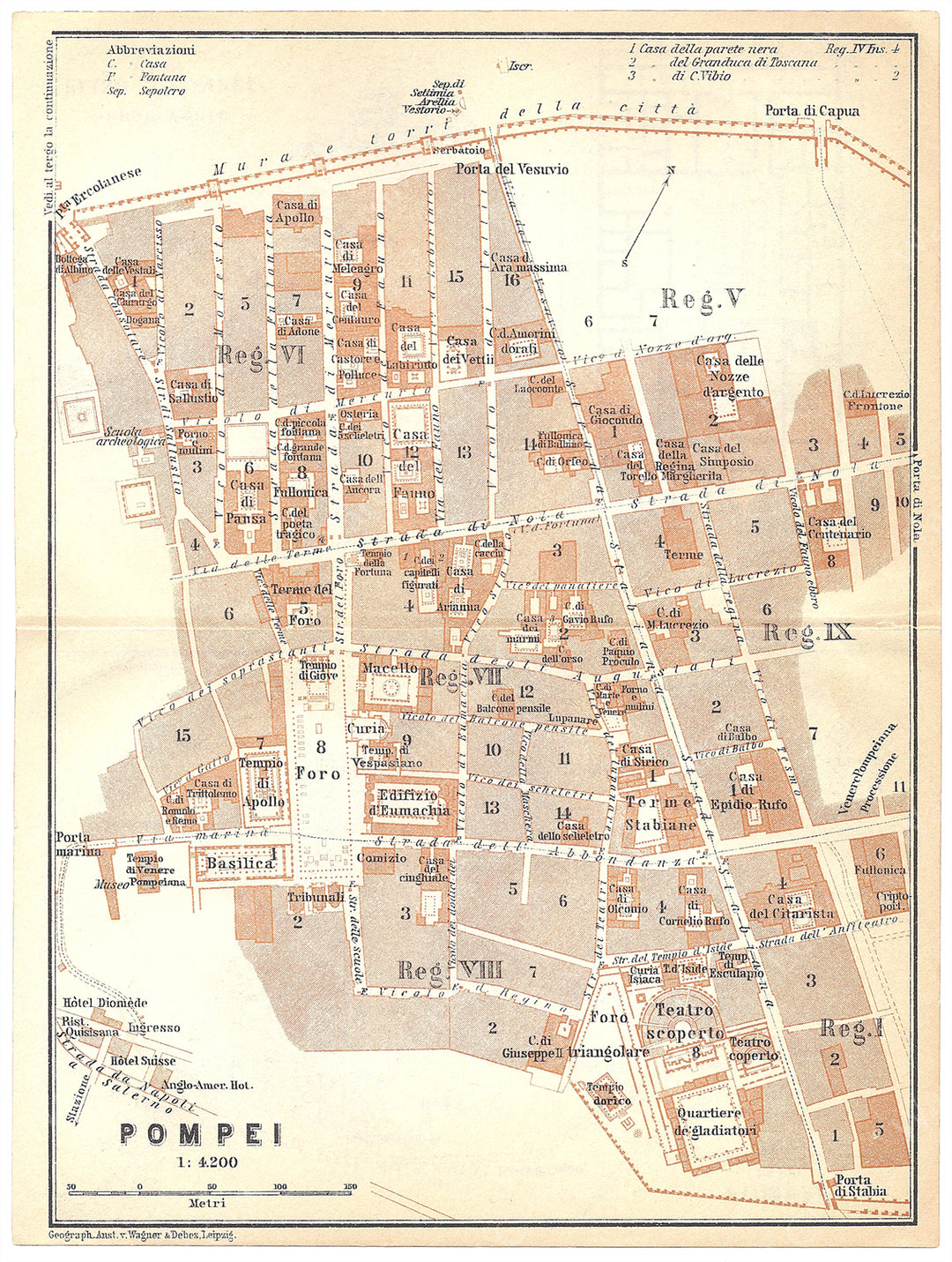 Pompeii, Italy 1930: City Center