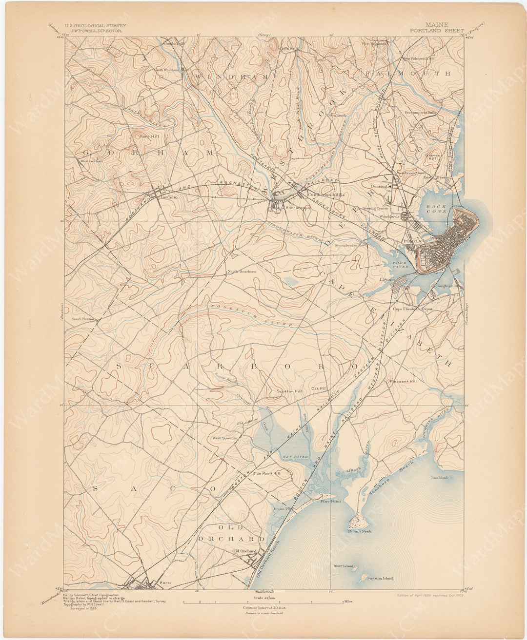 USGS Maine: Portland Sheet 1902