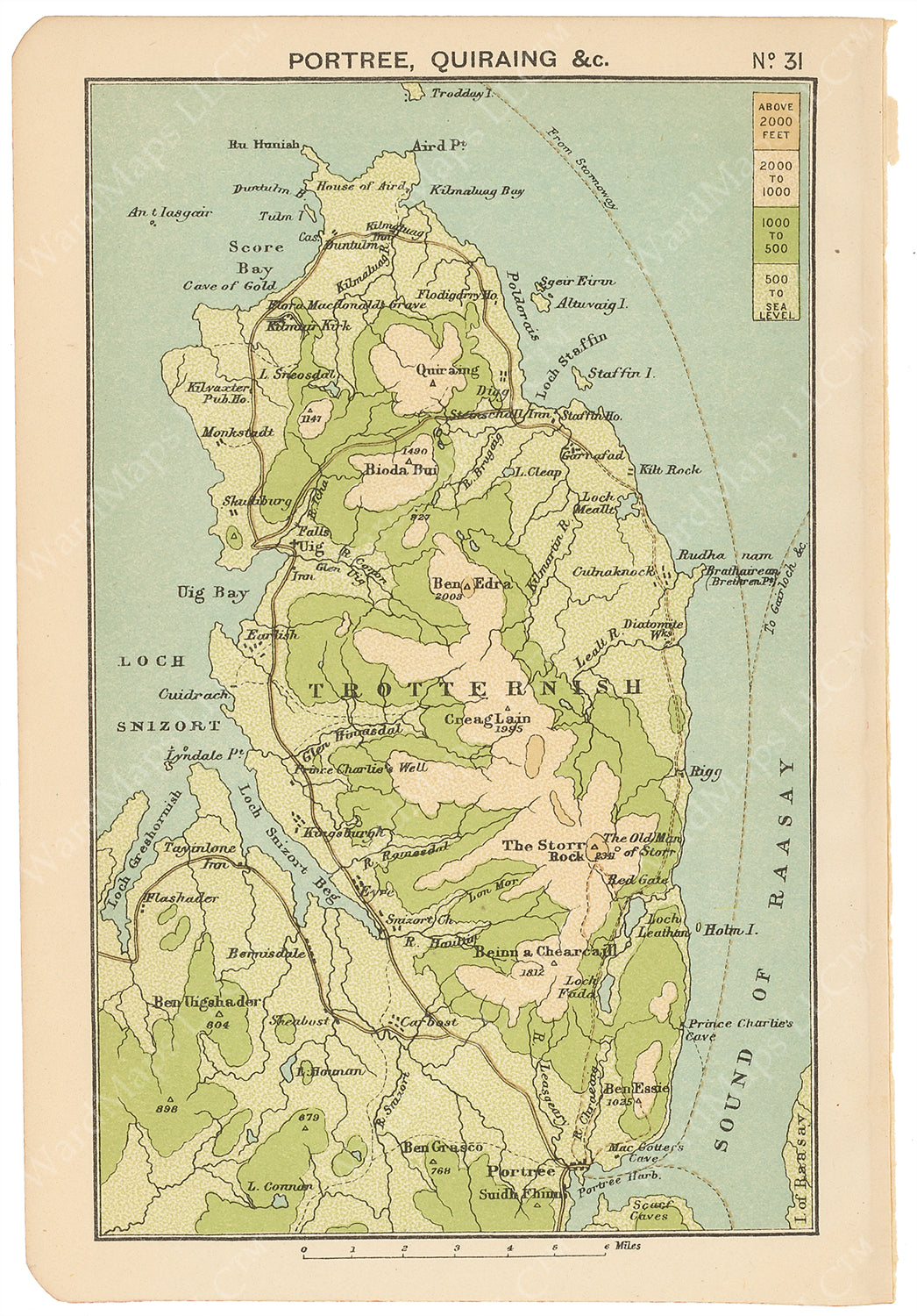 Scotland 1908 Vol. 1: Section Map 031 - Trotternish Peninsula Isle of ...