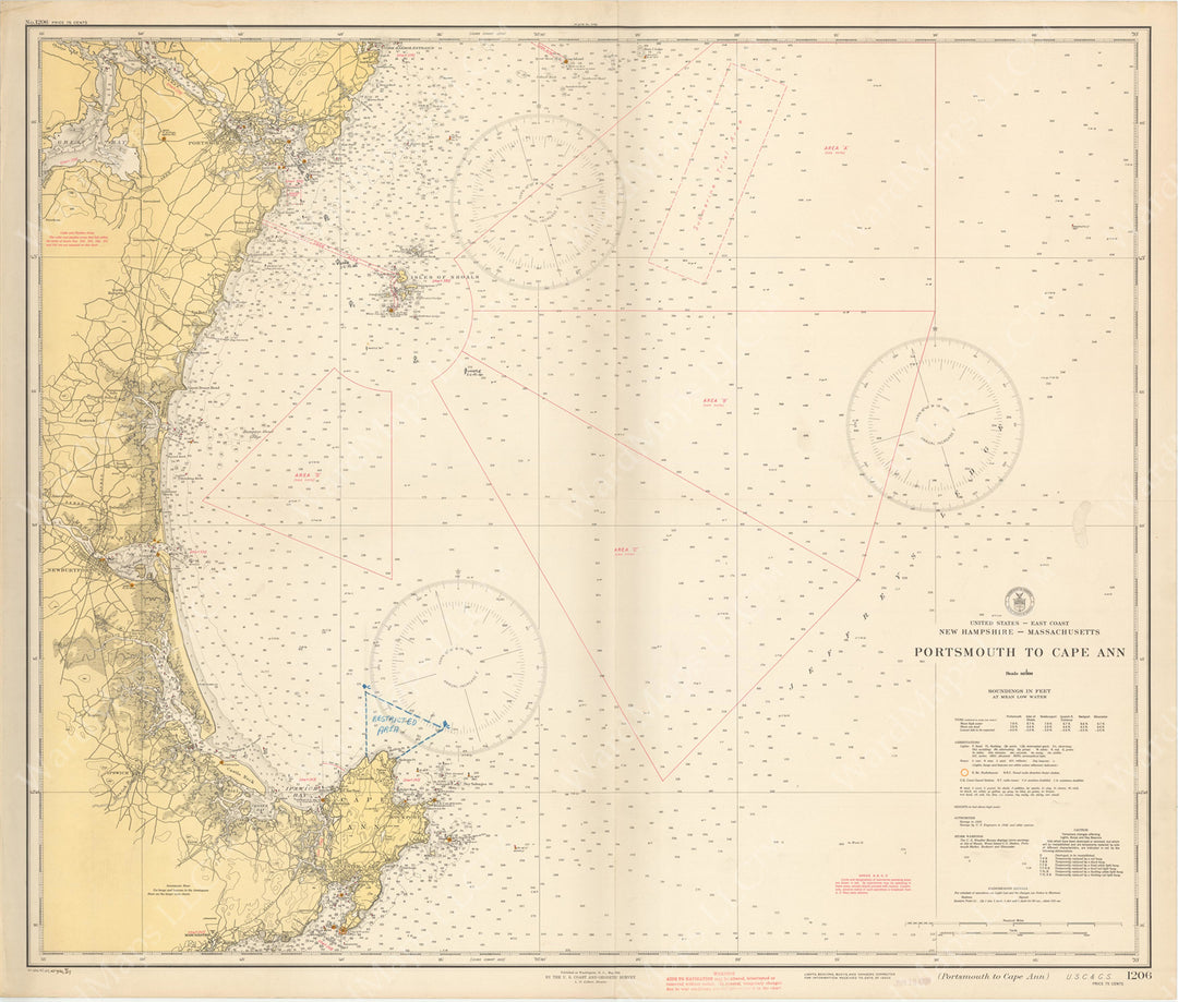 USC&GS Massachusetts and New Hampshire: Portsmouth to Cape Ann 1943