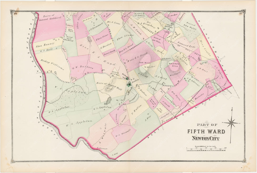 Newton, Massachusetts 1874 Pages 034-035