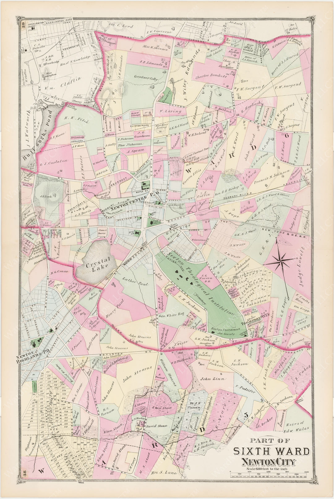 Newton, Massachusetts 1874 Pages 038-039