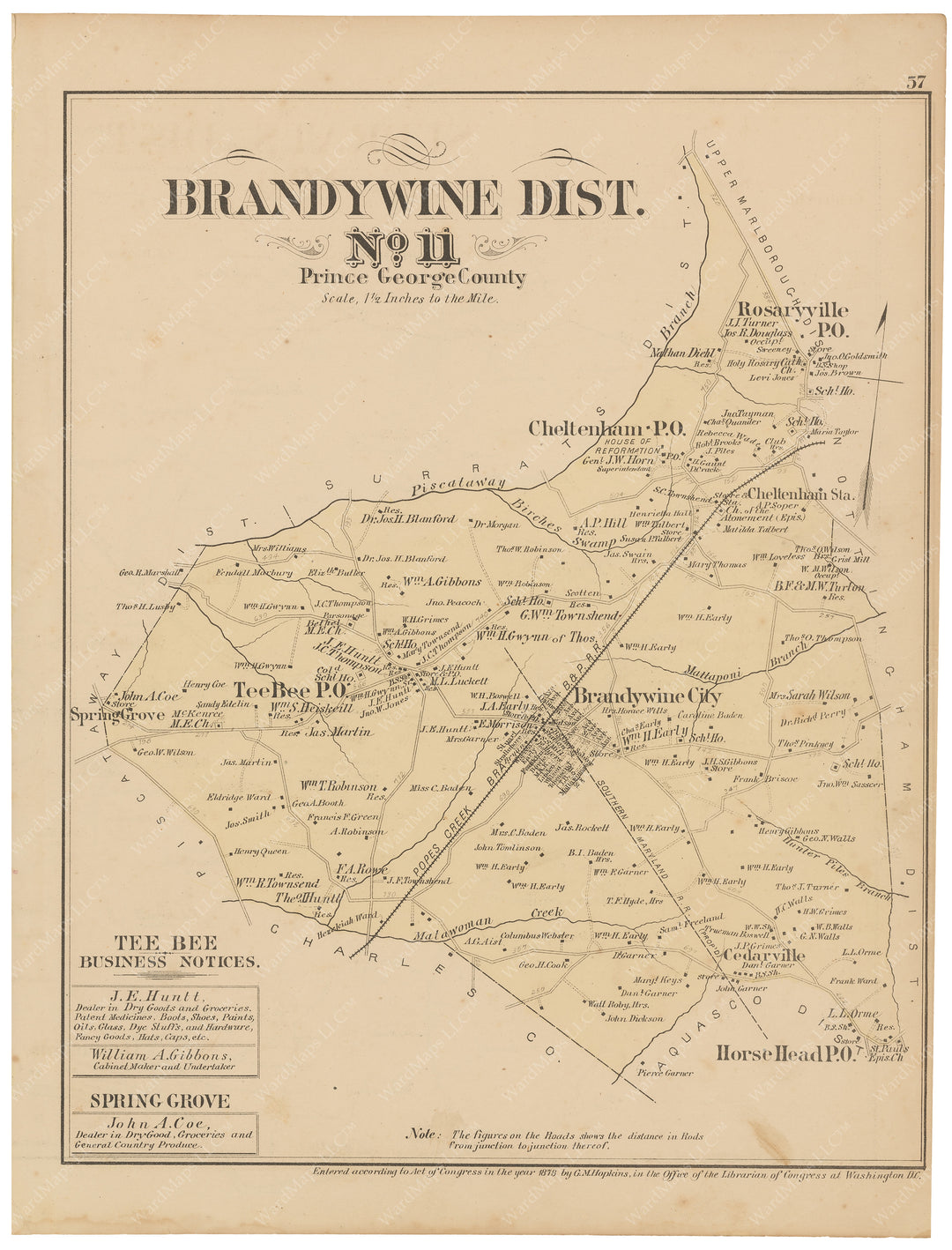 Brandywine District, Maryland 1878