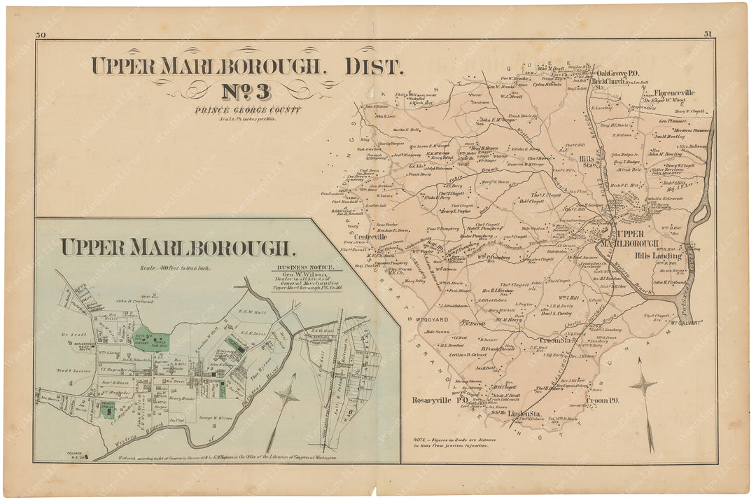 Upper Marlborough District, Maryland 1878