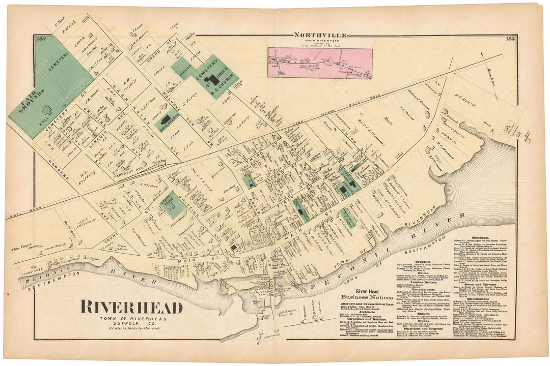 Riverhead Village, New York 1873