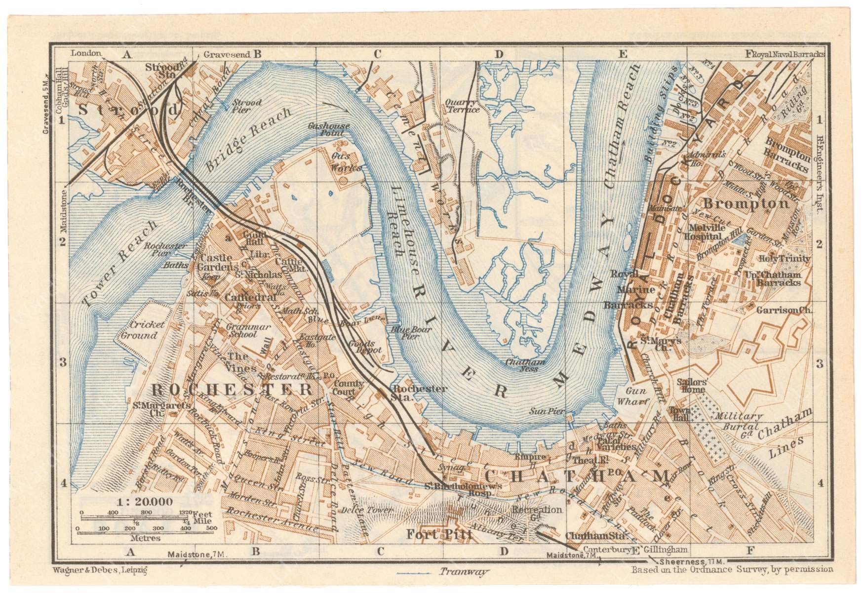 Rochester and Chatham, England 1937 – WardMaps LLC