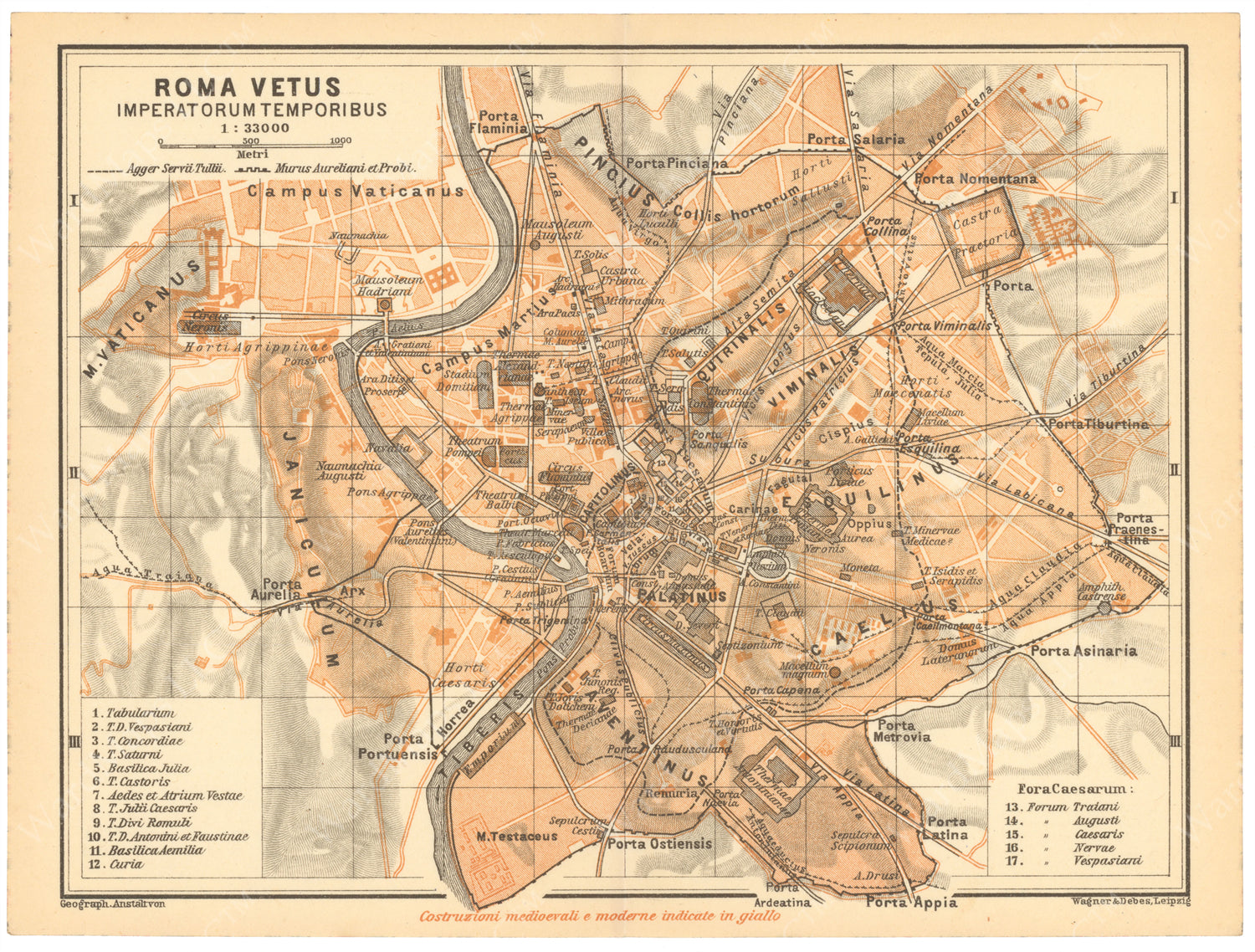 Classical Map 1909: Ancient Rome, Italy – WardMaps LLC