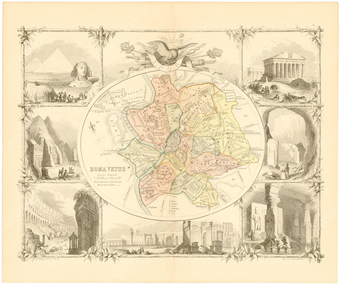 Classical Map C1897 Ancient Rome Wardmaps Llc 5823