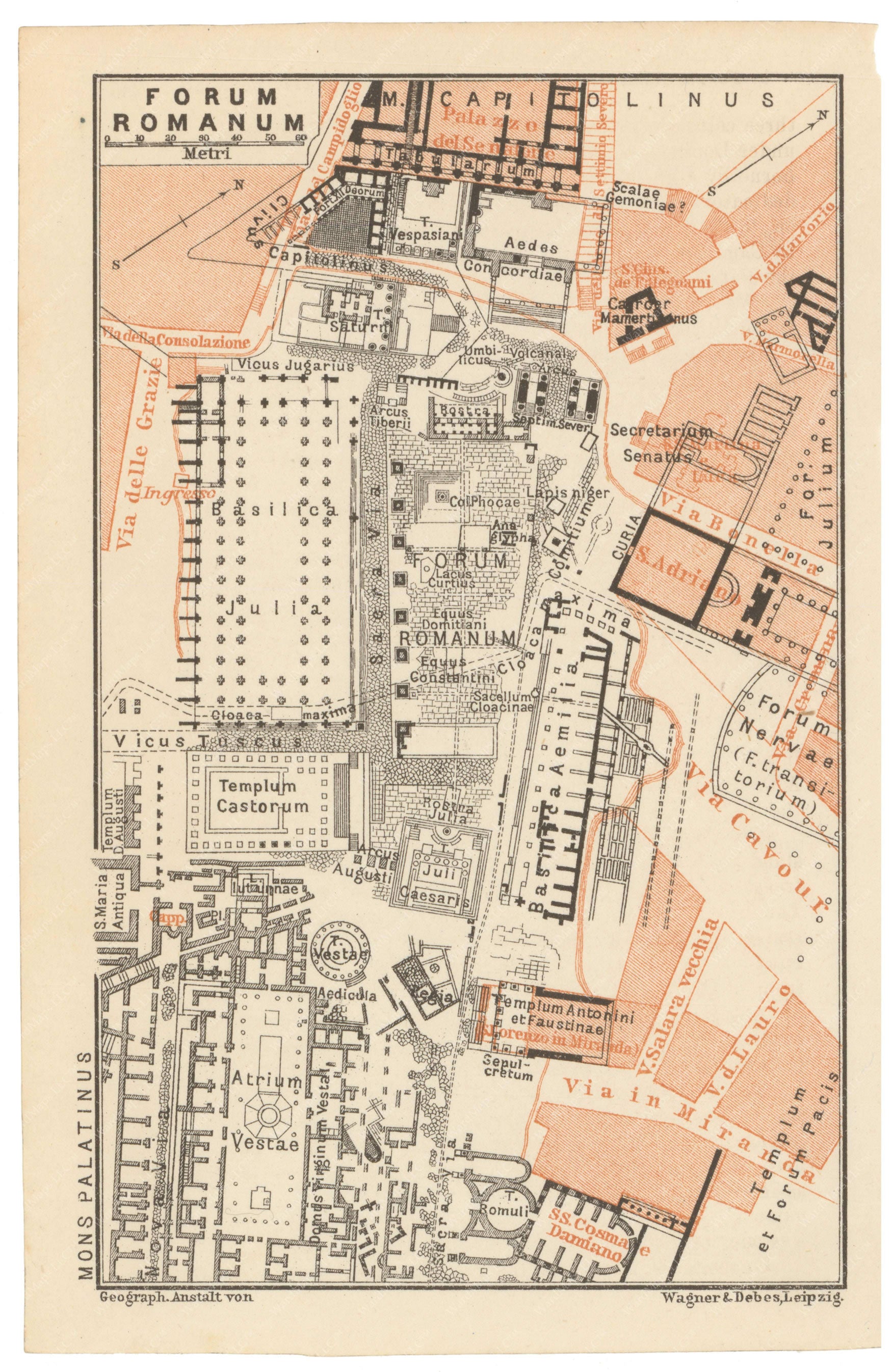 Rome, Italy 1909: Roman Forum – WardMaps LLC