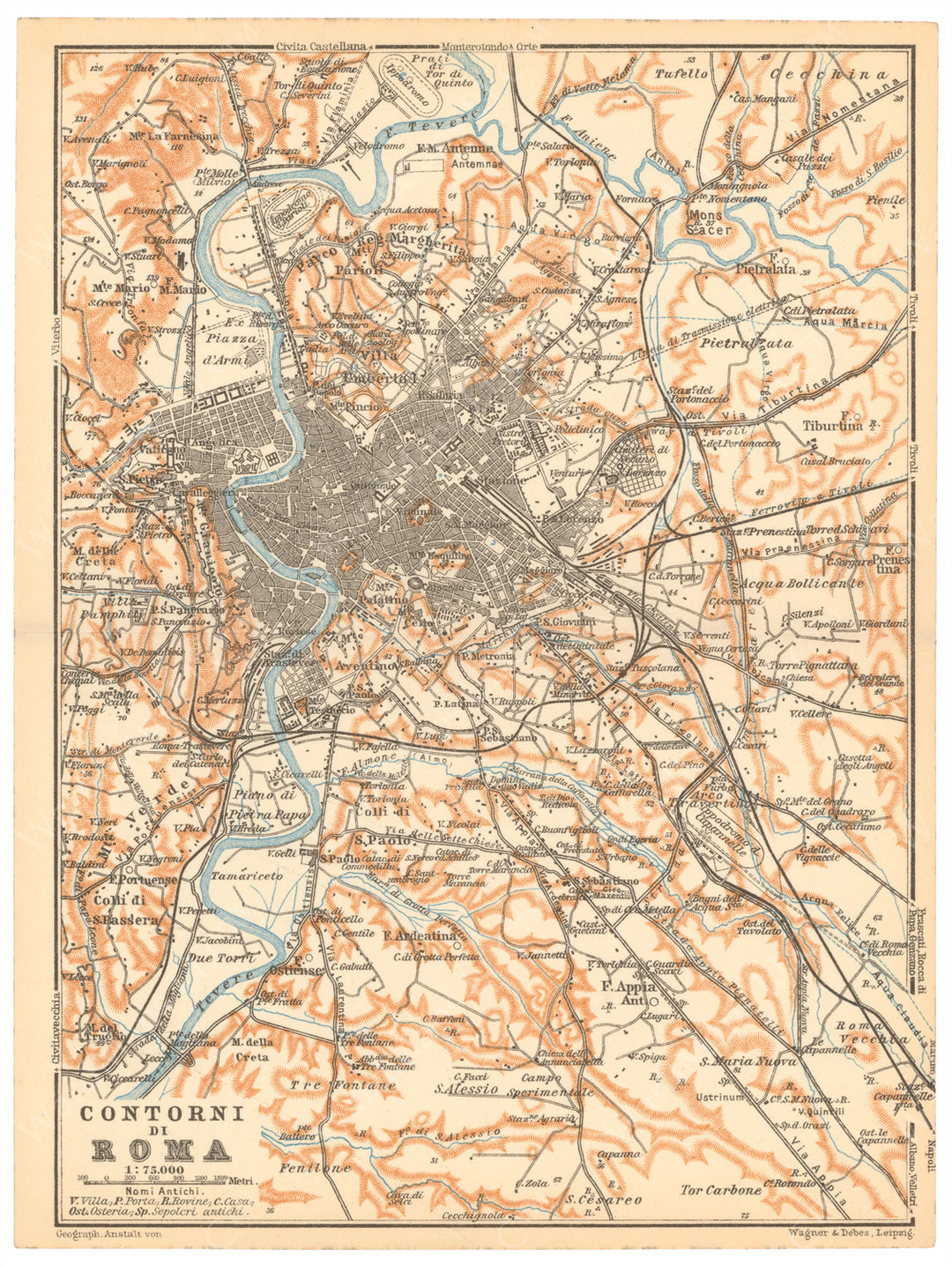 Rome and Environs, Italy 1909