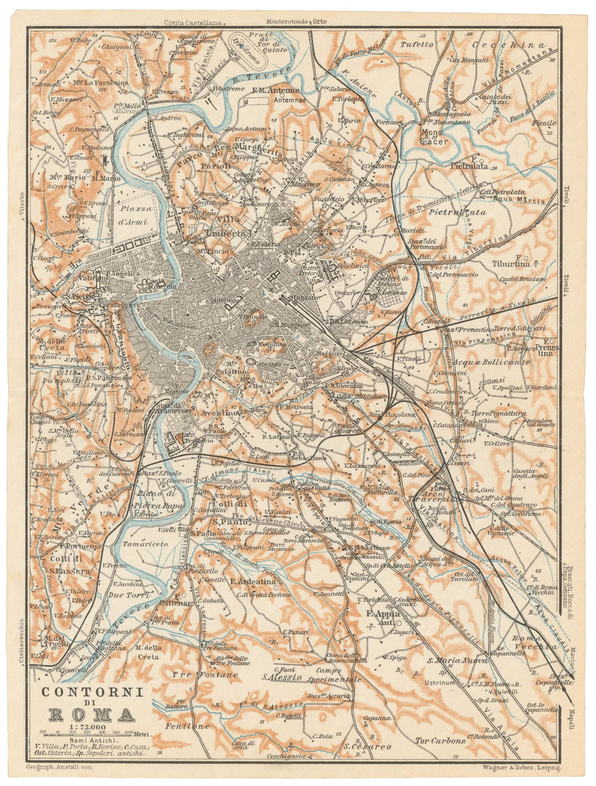 Rome, Italy 1909: Greater Rome – WardMaps LLC
